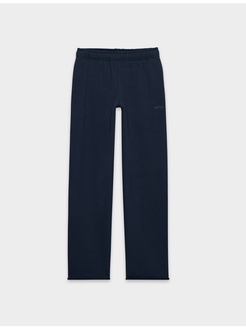 Aritzia boyfriend Navy Straight Terry Sweatfleece